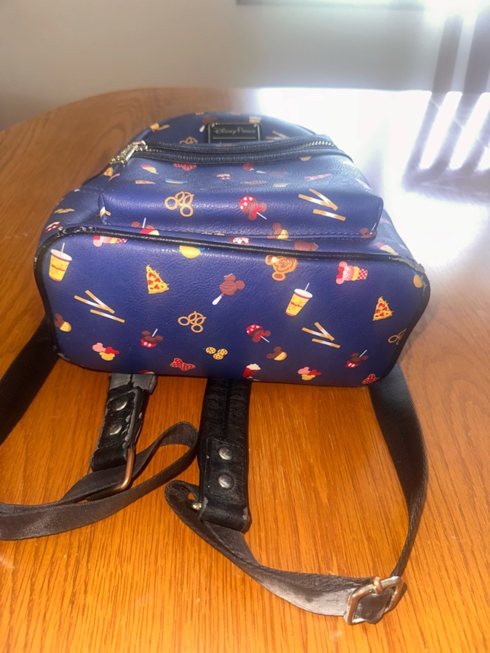 Loungefly Disney Parks Snacks Icons Navy Mini Backpack Used One Size Rare - Picture 4 of 15